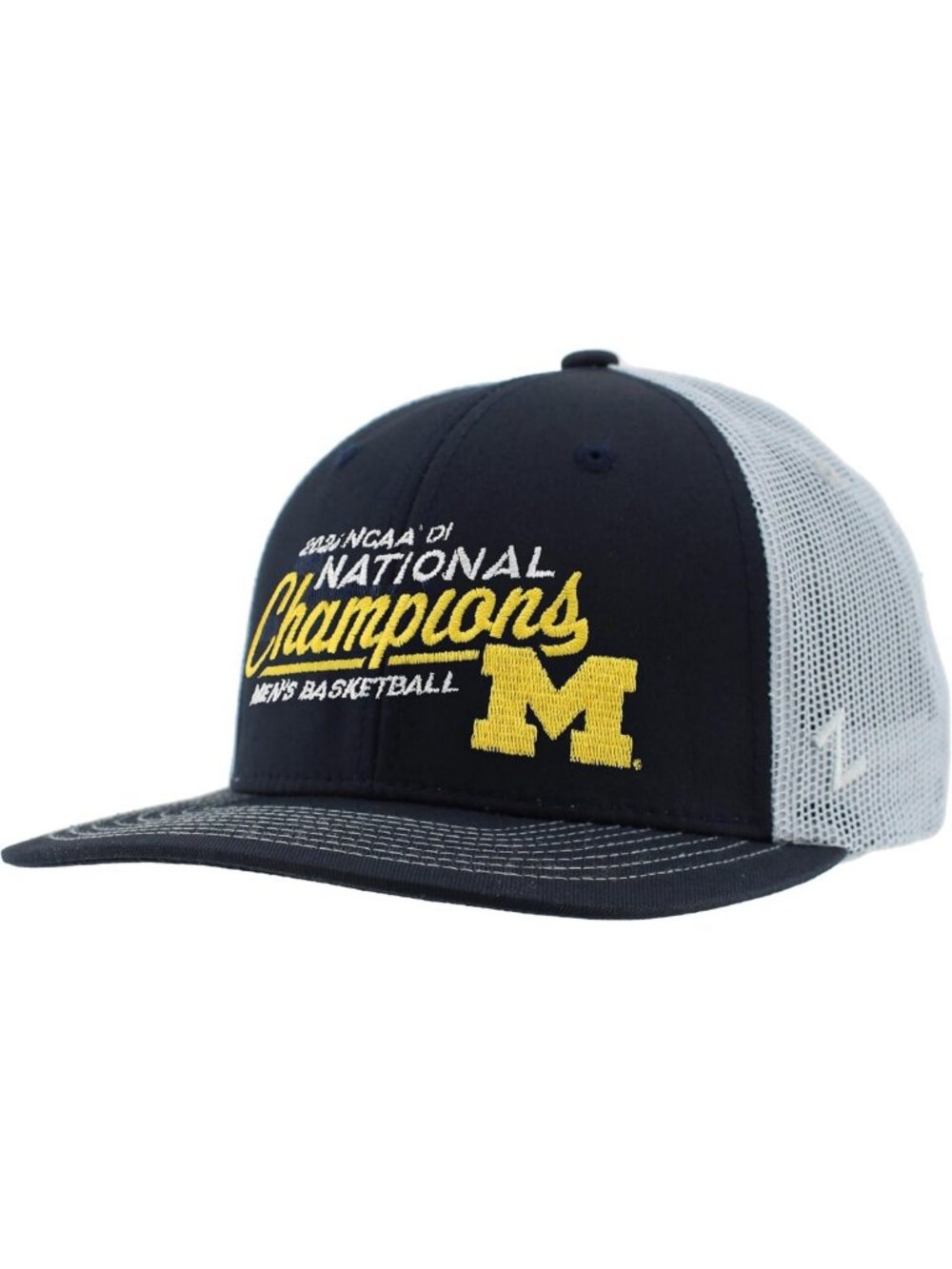 Men's Adjustable Snapback Hat - NCAA Basketball Champs 2026, Dunk Navy, Michigan